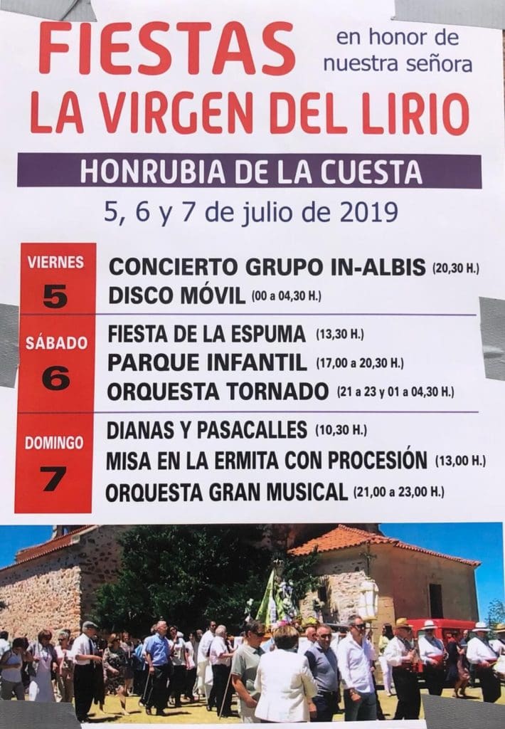 Fiestas en honor a Nuestra Señora del Lirio 2019 Honrubia de la Cuesta